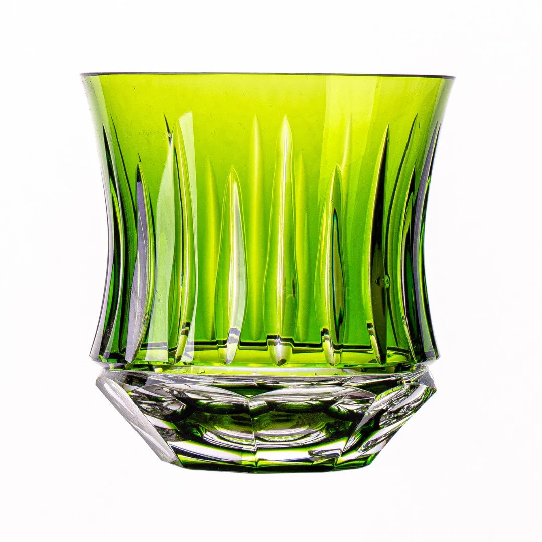 copo cristal lapidado whisky vivaldi 66 verde claro
