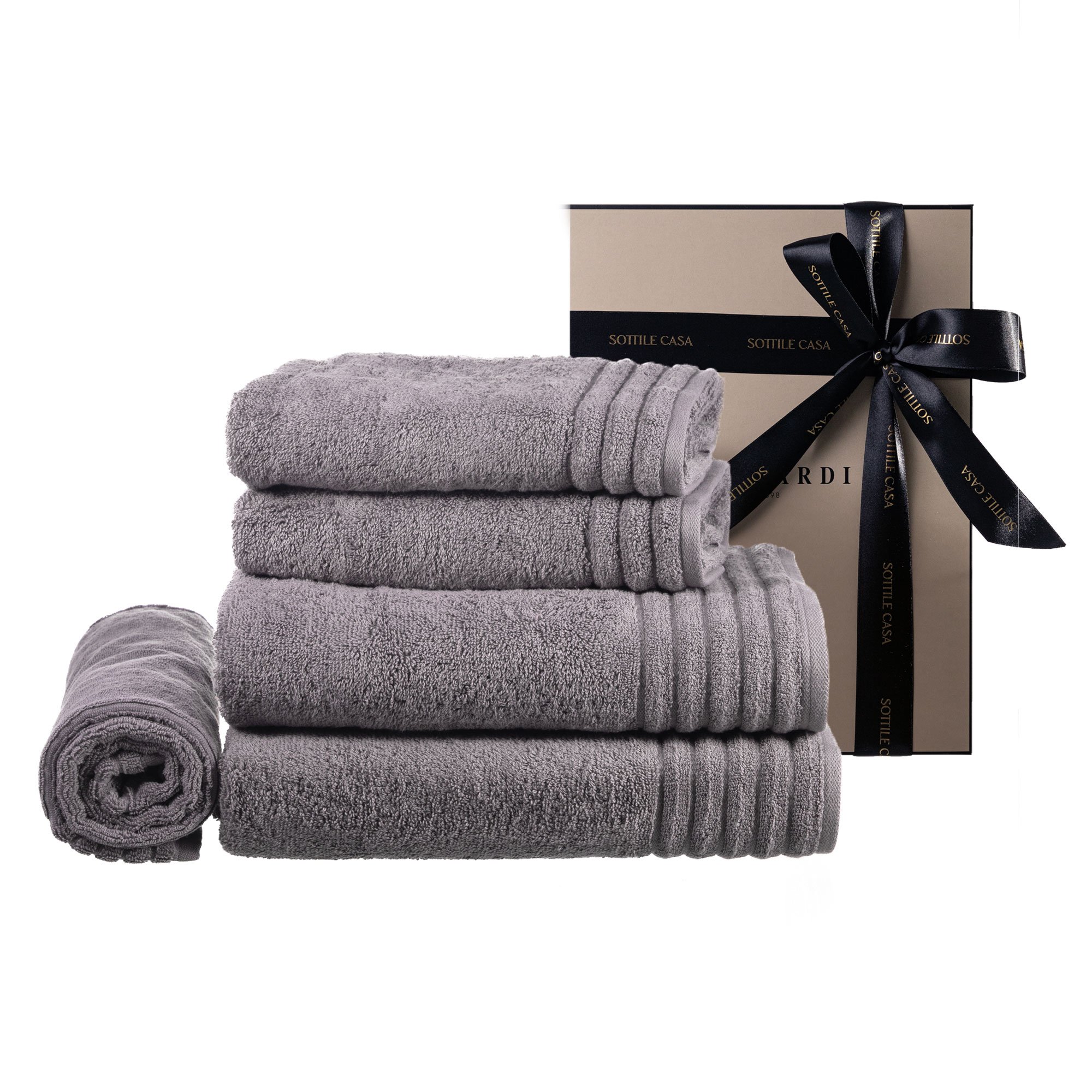 kit 5 pecas toalhas trussardi imperiale ardosia 2